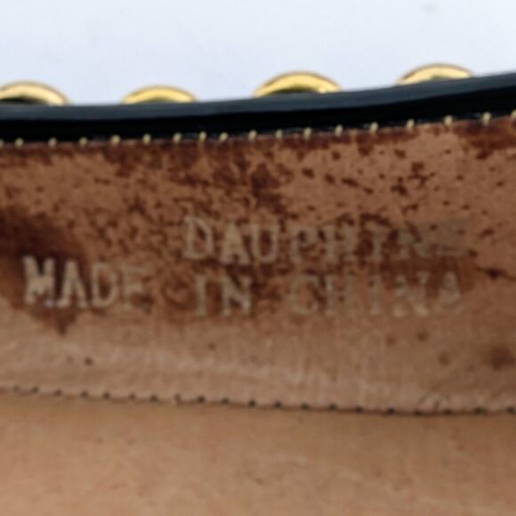 Jeffrey Campbell Dauphine Studded Ballet Flats 6 Croc Burgundy Patent Punk - Picture 13 of 15